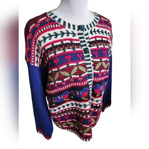 Vintage Cornell Cadine cardigan sweater 100% wool size large